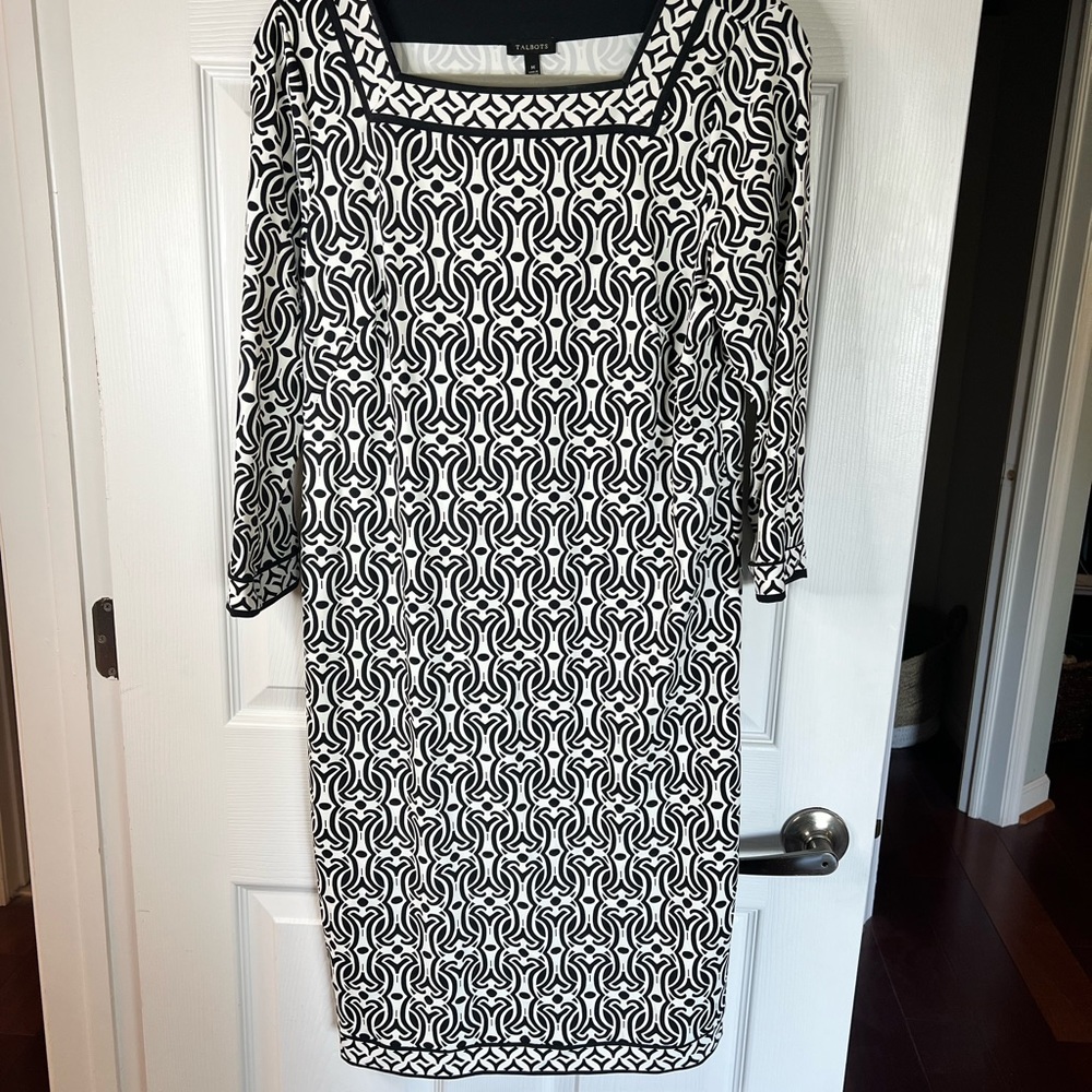 Talbots Geometric Print Dress Size M $20